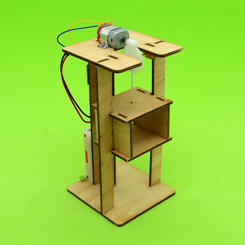 Diy electric lift kid's educational toy elevator model children science