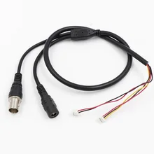 CCTV Камера 5-core видео кабель с блоком питания постоянного тока для Вход(2pin 2,0 мм)+ Видеовыход BNC(3pin 1,5 мм) для видеонаблюдения Камера