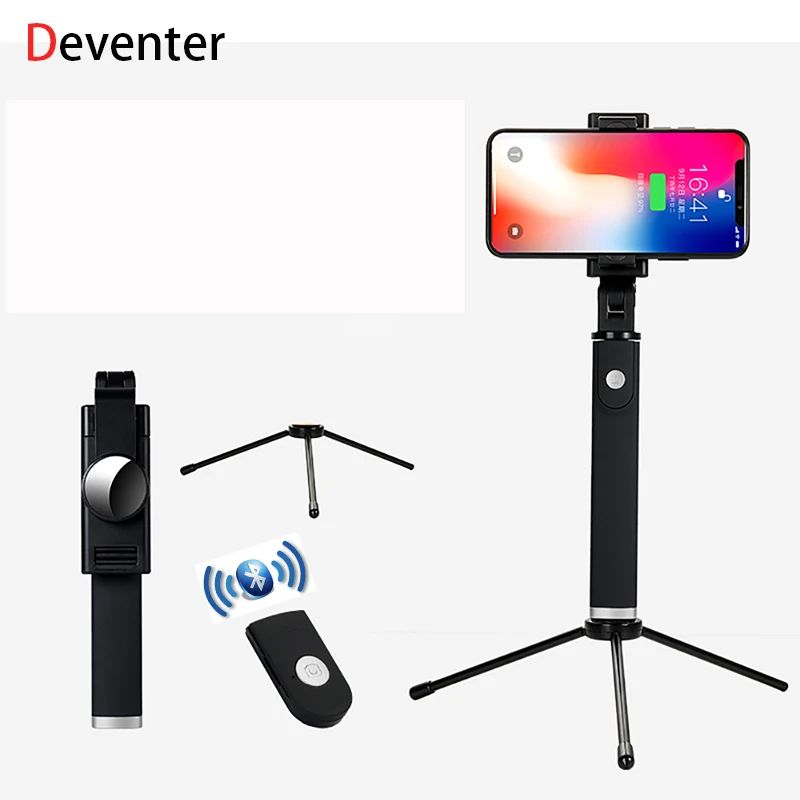 

Bluetooth Mini 850mm Selfie Stick Phone Photo Stabilizer and Metal Tripod Removable Wireless Controller of Android IOS