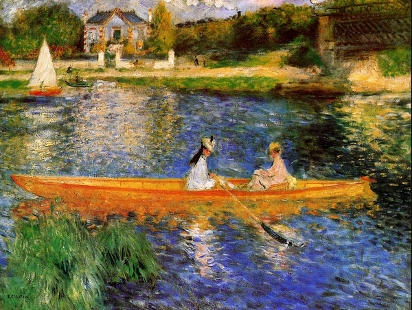 

Fashion wall pictures decoration reproduction paint The Seine at Asnieres by Pierre-Auguste Renoir oil painting No Frame
