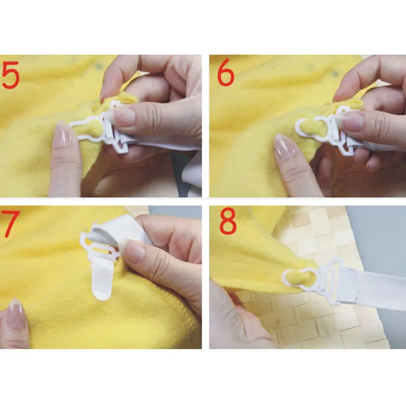 

4 Pcs Bed Sheet Fasteners Clip Elastic Suspenders Grippers Holder PAK55