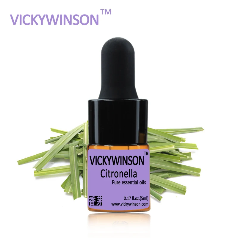 

VICKYWINSON Citronella essential oil 5ml Lemon citronella Undiluted Expel mosquitoes help sleep Essential Oil WD47