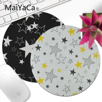 

MaiYaCa New Printed Star Pattern Small Round Mouse pad PC Computer mat Smooth Writing Pad Desktops Mate mouse pad anime desk mat