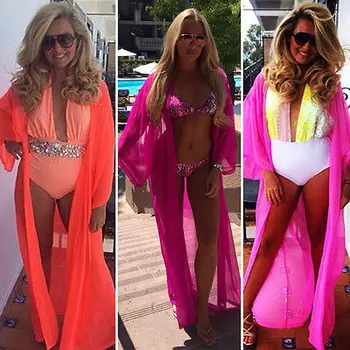 

Sexy Women Chiffon Swimwear Bikini Cover Up Dress 2019 Beachwear Bathing Suit Swimsuit New