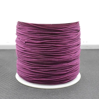 

Wholesale 100yads Thin 0.8MM Purple red Color Nylon Chinese Knotting Macrame Cord Braided DIY Beading String Thread