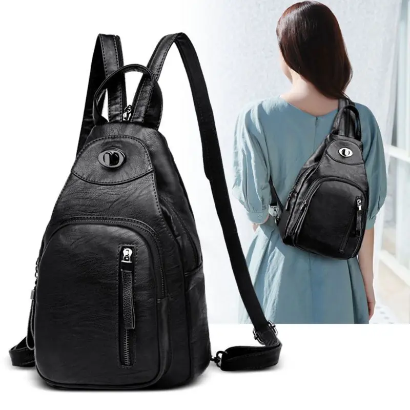 Женская сумка из искусственной кожи на груди рюкзак школьный рюкзак дорожные сумки на плечо
