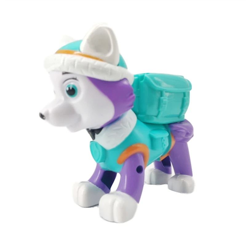 Paw Patrol новая собака Эверест щенок оттягивающийся музыкальный патрульный автомобиль Patrulla Canina кукла, игрушка из ПВХ фигурка модель игрушка детский подарок