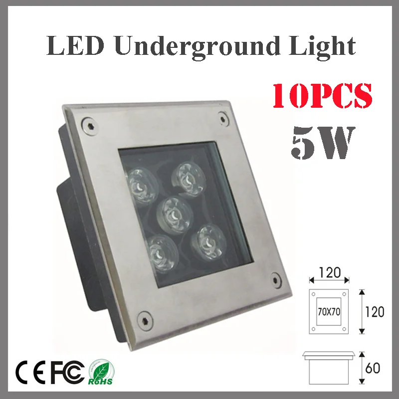 5w led подземный свет, 85-265v led inground ligt квадратный открытый светильник IP67 RGB