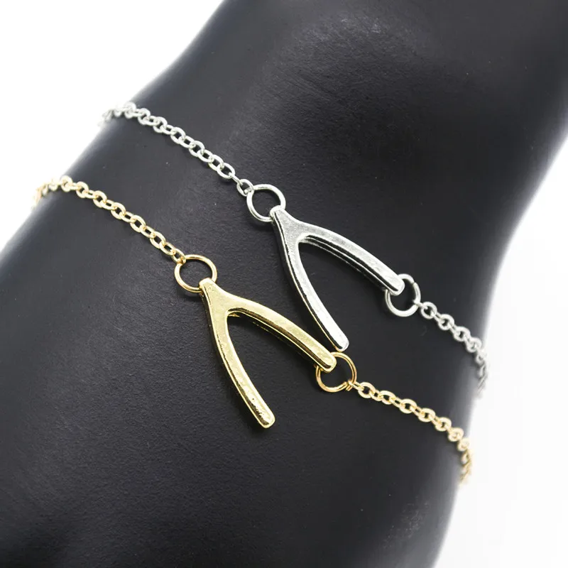 New Fashion Europe The United States Hot Charm Simple Wish Bone Temperament V-shaped Harpoon Bracelet For Woman Girls Jewelry | Украшения и