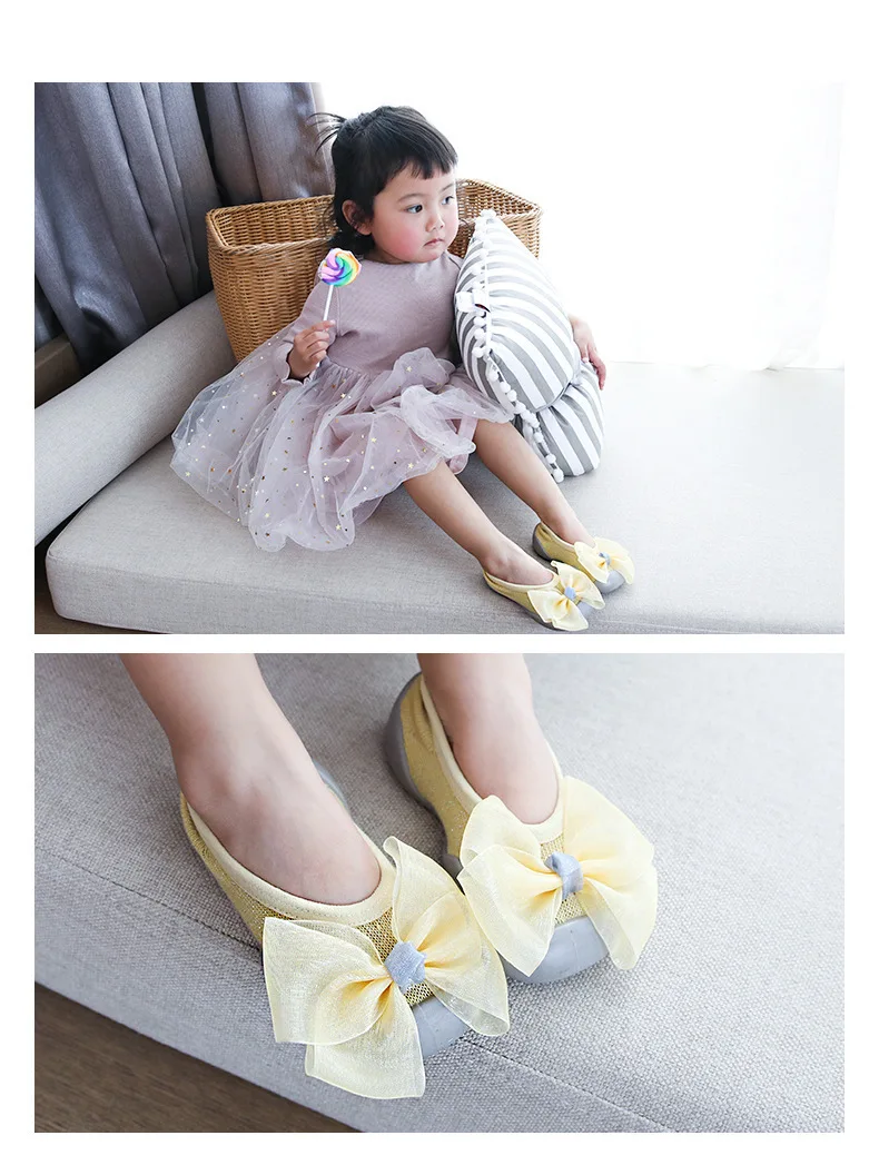Newborn Boy Girl Anti-slip Socks Baby Anti-skid Soft Socks Baby Lace Bow Socks With Rubber Soles  Toddlers Baby Socks Kids First Walker Warm boy girls First walking slipper Socks (10)