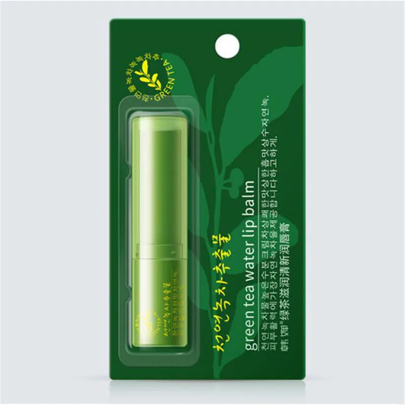 Зеленый чай бальзам для губ растительный увлажняющий бальзам для губ женский зимний защита и уход за кожей бесцветный Восстанавливающий морщины для губ