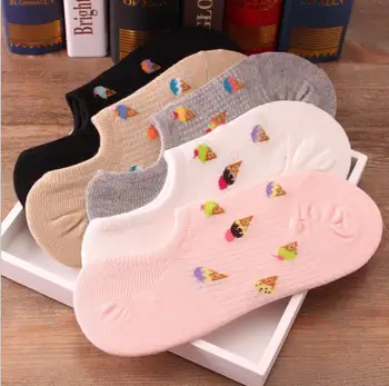 

Apparel Accessories Women's Sock cotton Pure color Ice cream summer low cut ped sock 10 pair / lot mix 58665