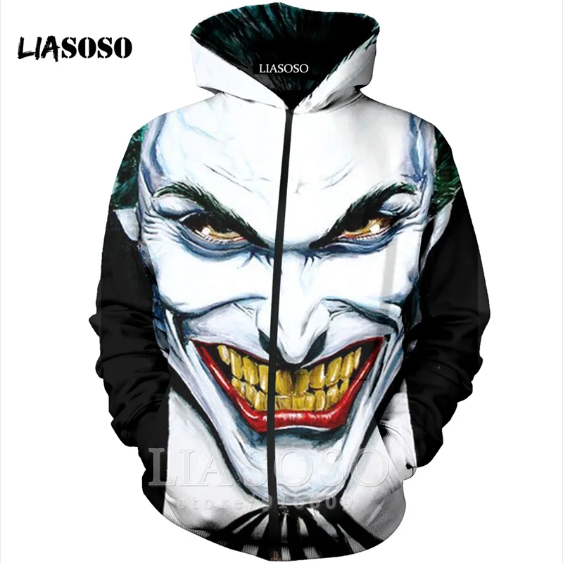 Funny 3D Print Unisex Anime Harley Quinn hip hop clown Sweatshirt joker jacket Harajuku zipper shirt hoodies rock hoodie A125 - Цвет: 16