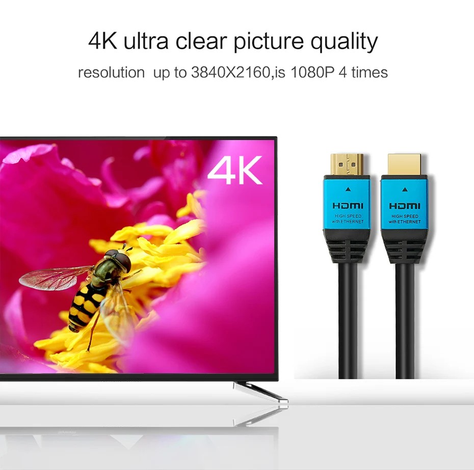 HDMI кабель HDMI к HDMI кабель HDMI 2,0 4k 3D 60FPS кабель для ТВ-бокса ЖК-ноутбука PS3 проектор компьютерный кабель 1 м 2 м 3 м 5 м 8 м 12 м