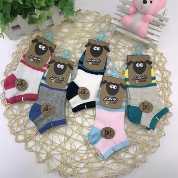 

Cotton children's socks spring and summer thin cartoon short tube boys and girls