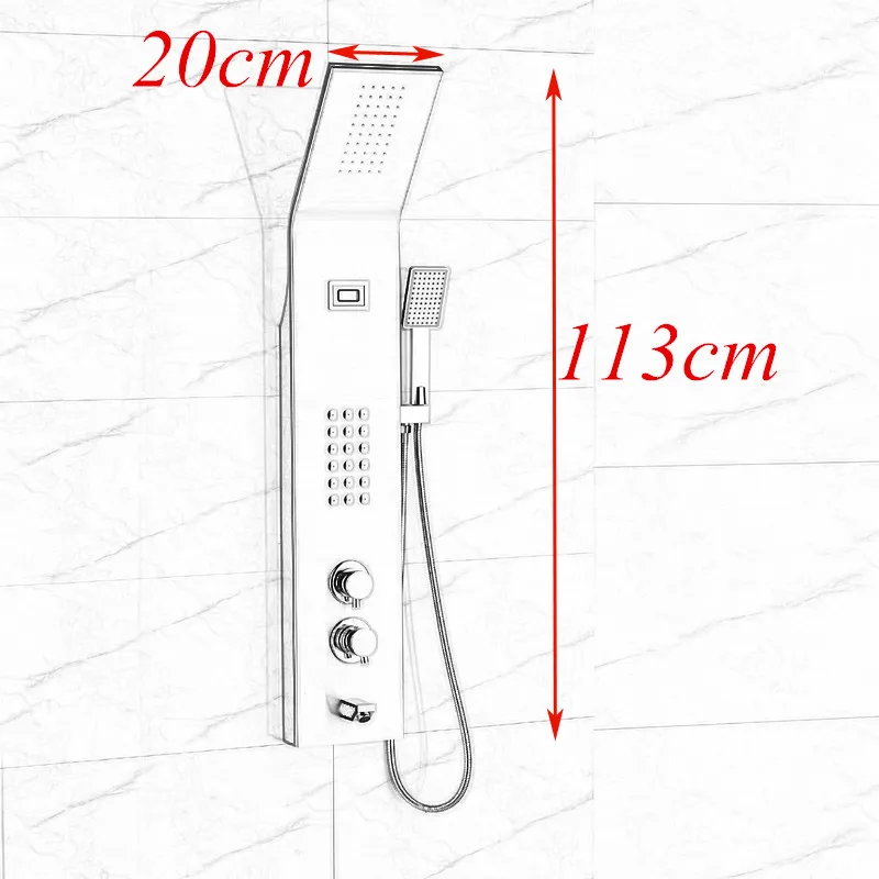 Wall-Mounted-Thermostatic-Shower-Panel-Stainless-Steel-Tower-Shower-Column-Massage-Systerm-Hand-Shower-Tup-Spout 