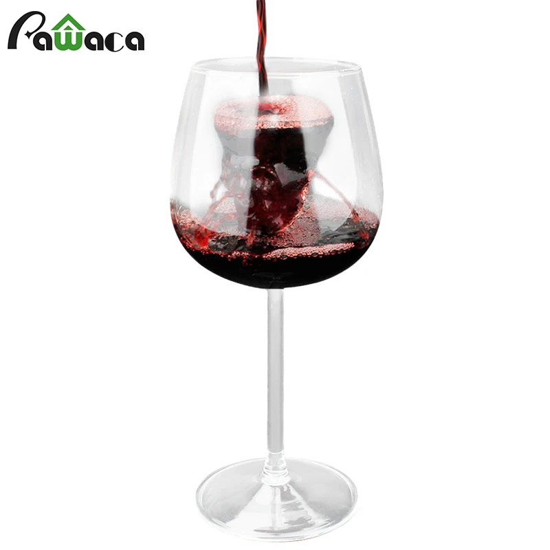 

450ml Creative Skull Wake Up Glass Clear Crystal Red Wine Glass Cups Wine Aerator Glasses Home Bar Club Party Drinkware Gift