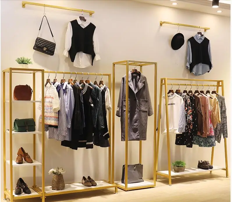 

Showcase hangers in women's clothing stores.