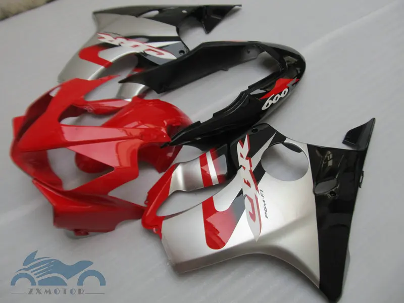 Настройка инъекций Обтекатели для Honda CBR600 F4i обтекателей 04-07 CBR 600F CBR600F4I 2004-2007 красное серебро мотоциклетный кузов