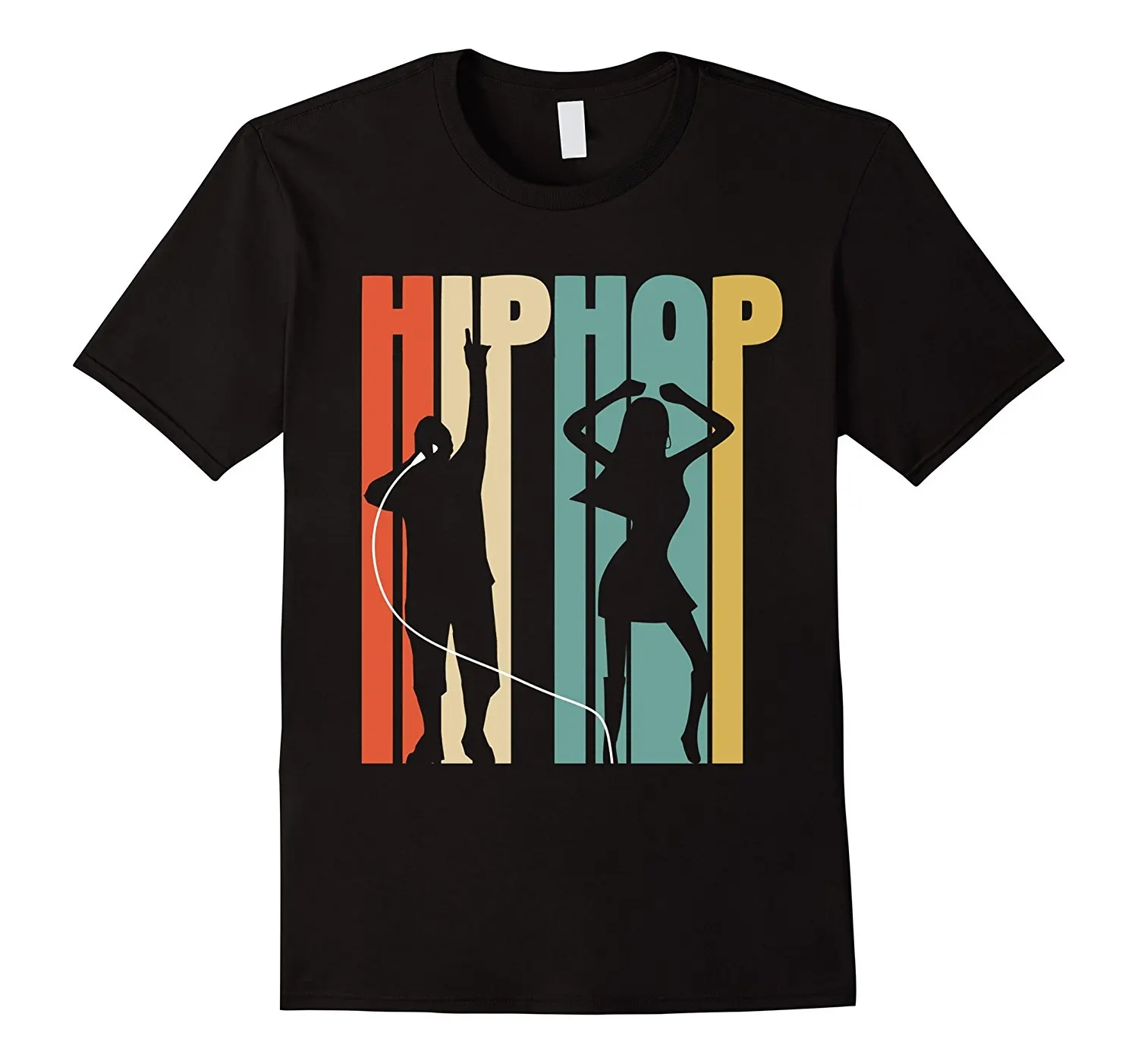 Hip Hop Silhouette Tee Shirt Singing Dancing Music T Shirt New Fashion Men T Shirt Men Clothing Plus Size S 3Xl Top Tee