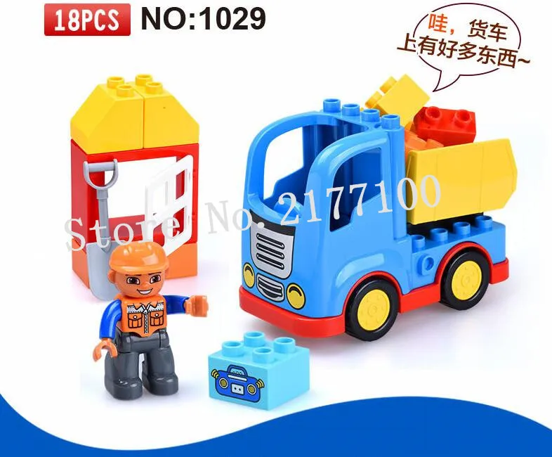 18pcs city town the construction truck building blocks