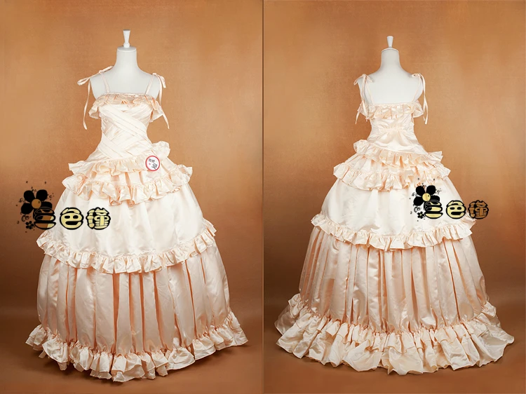 Oreimo Black Cat Gokou Ruri Anime Custom Made Champagne font b Dress b font Cosplay Costume