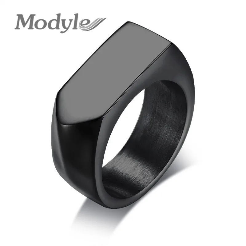 

Modyle Personalized Ring for Men Customized Name Words Stainless Steel Male Jewelry