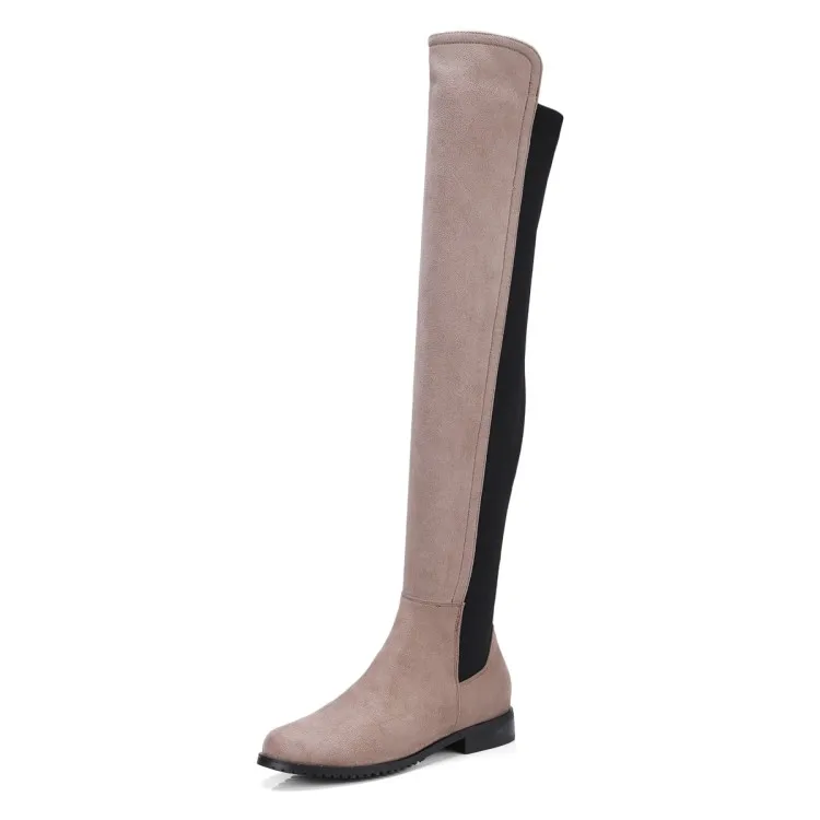 De verde Spr Tinto Rodilla Tacones Mujeres Otoño zapatos Size34 381 Xianyiduo Negro Bajos Militar vino 43 Micro La Botas Punta Las gris Altas Sobre Stretch Del 2 Más light Khaki Oscuro Eje Redonda pEwqxdA