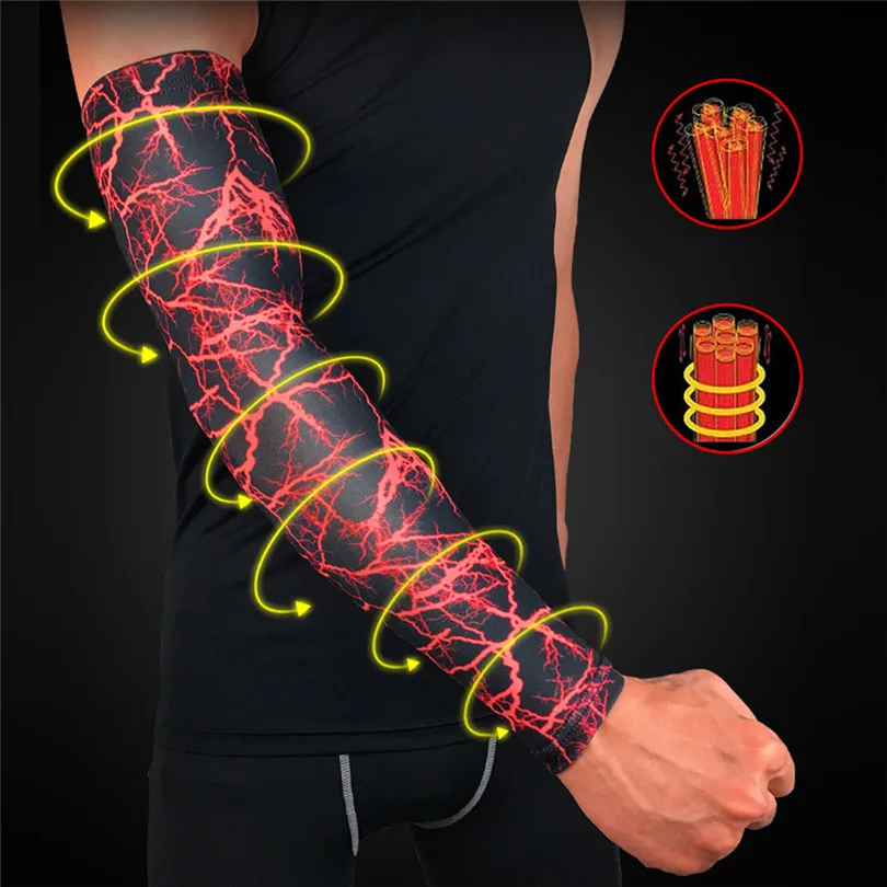 1PC Glove Arm Sleeves Breathable Gloves Anti-Slip Cuffs UV Protection Compression Sun Sleeves Handschoenen 40MAY0318