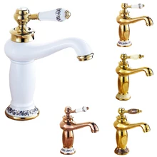 Free Shipping Short Brass Basin Sink Faucet Deck Mount Single Lever Bathroom Lavatory Sink Taps with