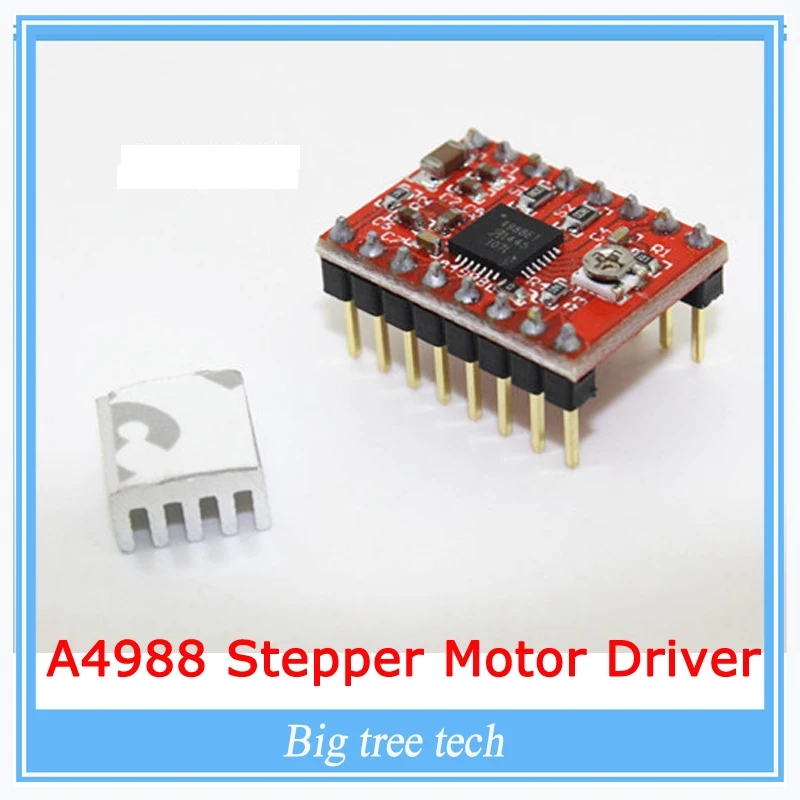 10pcs 3D Printer Kit A4988 Stepper Motor Driver Module with Heatsinks Reprap Board For 3D Printer Free Shipping!
