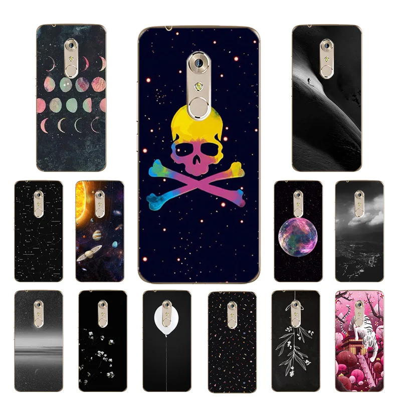 for ZTE Axon 7 A2017 Cases Soft Silicone Const Printing 5.5 inch Back Clear Cover Ultra Thin TPU Phone Case |