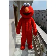 Горячая взрослый Elmo Красный монстр-талисман костюм для нарядной вечеринки платье костюм olome