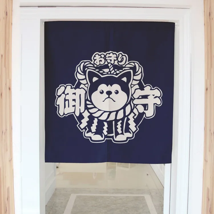 Королевский Хранитель собака японский декоративные двери шторы ткань хлопок домашний экран перегородка ванная комната кухня шторы