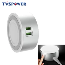 Авто сенсорный 2 порта USB гаджеты с регулируемой яркостью умный светодиодный настольная лампа настольная Зарядка для iPhone samsung Xiaomi зарядное устройство для мобильного телефона