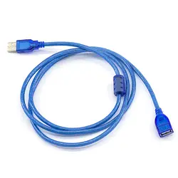 Синий 1,5 m USB 2,0 A штекер к USB 2,0 A Женский Джек УДЛИНИТЕЛЬ шнур для всех usb-устройств