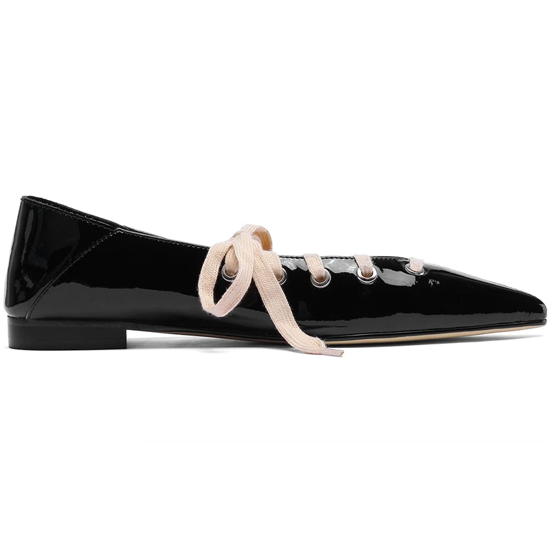 wine Tacco Basso Donne A Enmayer Mujer Modo 34 Di In Tacon Zapatos Ly439 Punta 2018 Black Pelle Formato Red Pompe 39 Vera BXARwqA