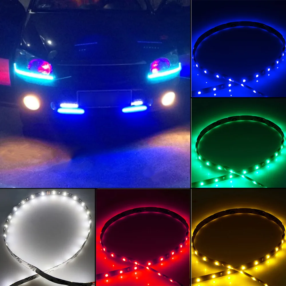 1pcs 30cm 15LED 12V Car Bike SMD Truck Flexible Waterproof Lights font b String b font