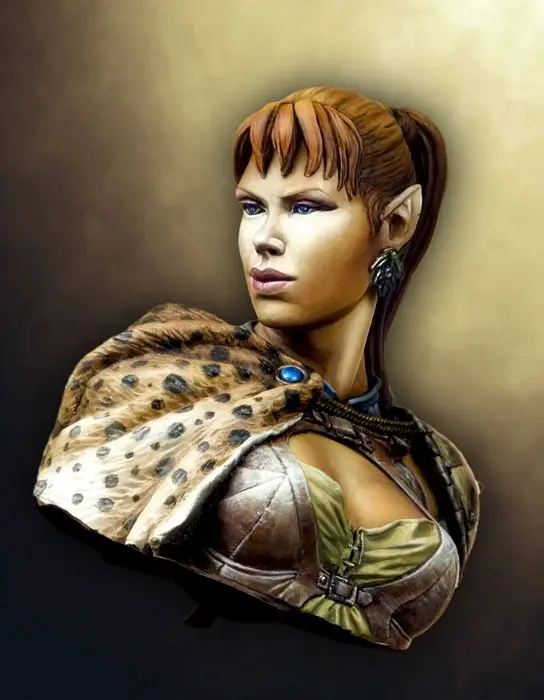 

[tuskmodel] 1:10 resin bust resin model kit warrior women