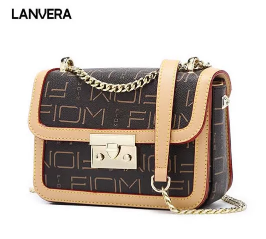 

New leather LANVERA crossbody bags for women in 2019 Fashion girl leather small square bag Casual trend ladies shoulder bag