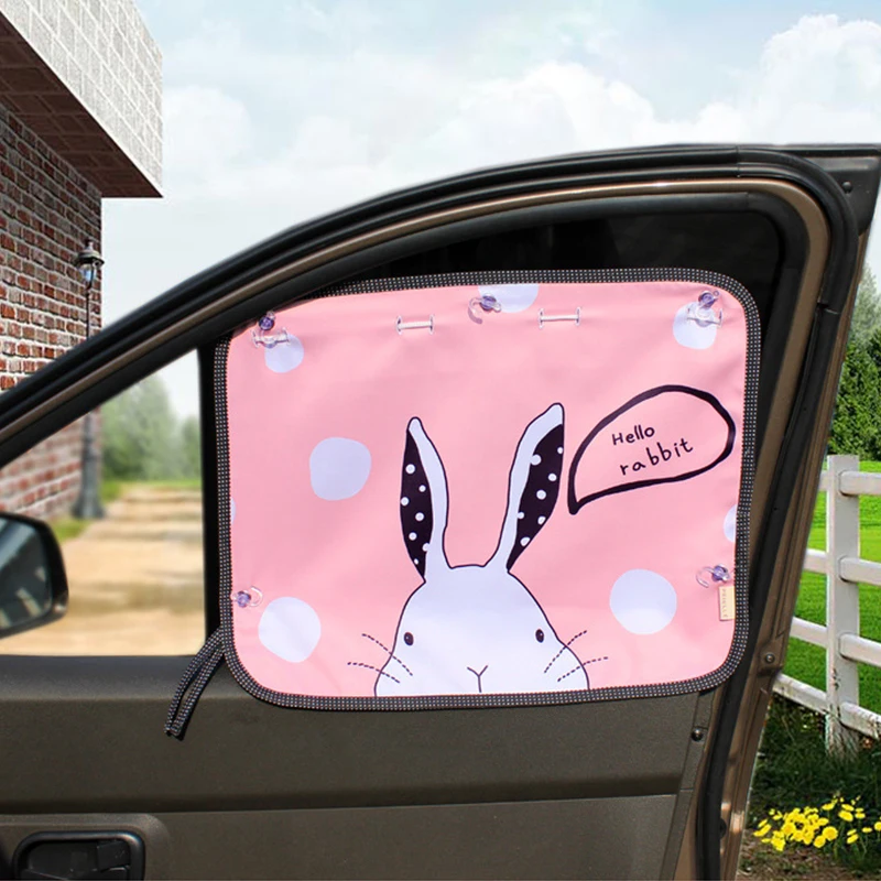 Детский солнцезащитный козырек для окна автомобиля, мультяшный летний солнцезащитный козырек для ребенка, солнечные УФ-фольги, универсальный автомобильный солнцезащитный козырек для бокового окна, занавеска