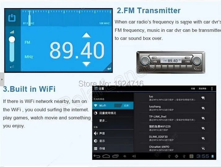 Горячие Продажи Автомобиля камера 5 "сенсорный Android GPS WiFi FM Парковка Зеркало Заднего Вида видеокамера HD Тире Камерой Двойная Камера DVR