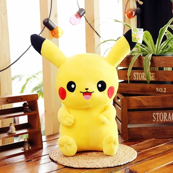 

mling 1pcs 50cm Detective Pikachu Plush Toy Anime Pikachu Stuffed Toys for Toy Kids Cartoon Plush Pikachu Plush Cushion Pillow