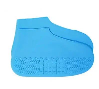 Силиконовые противоскользящие водонепроницаемые бахилы, многоразовые дождевые сапоги для мотоцикла, велосипеда, обувь для мужчин и женщин, покрытие для обуви, Уличная обувь - Цвет: Blue