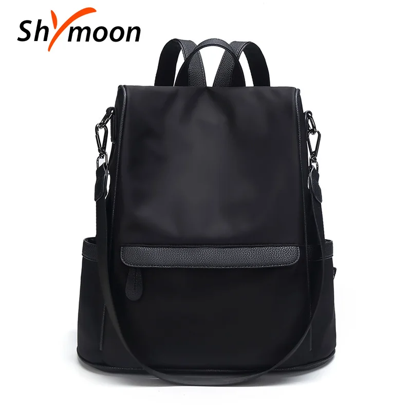 

SHYMOON Design Anti theft Women Backpacks Fashion Waterproof Travel Backpack School Bags For Girls Feminine black Mochila A002