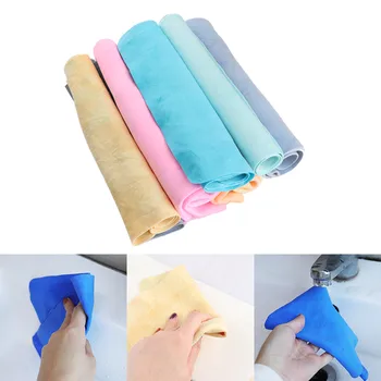 

Multifunction Cleaning Towel Super Absorption Carwash Care Cleaning Cloths Synthetic Suede Rags Dry Hair Towel Random Color