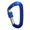 1PCS 2PCS 12KN Outdoor D Shape Aluminum Carabiner Screwgate Locking Hammock Hanging Dog Buckle Climbing Backpack Hook ► Photo 3/3