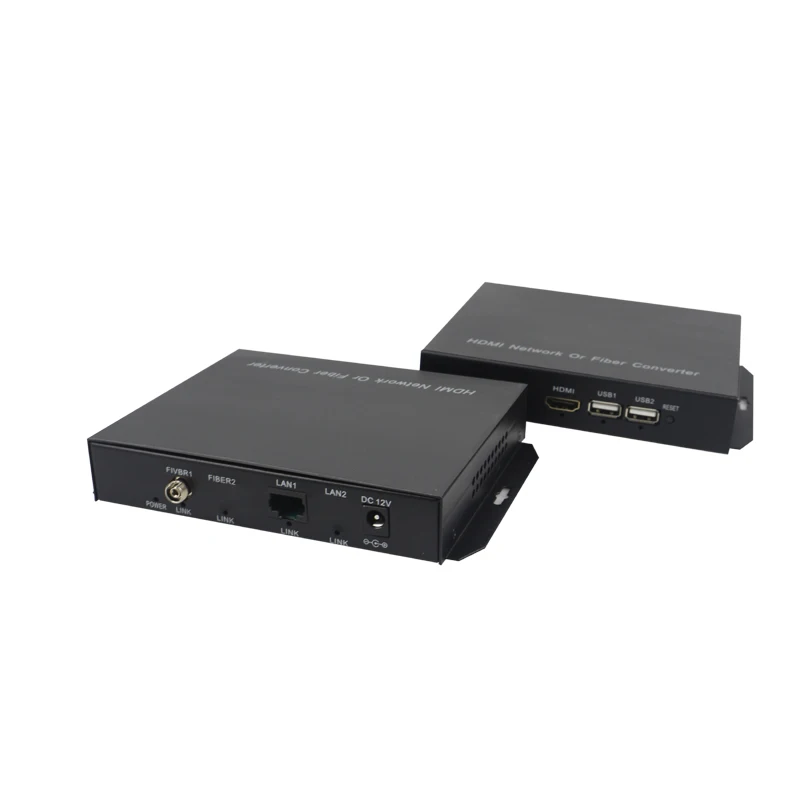 Высококачественный 1080P HDMI оптический медиаконвертер с 2 KVM USB2.0& Ethernet, HDMI видео и аудио сигнал по оптоволокну до 20 км
