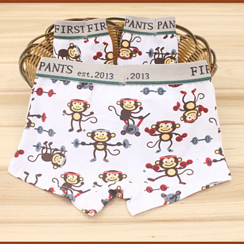Kids Boys Underwear Monkey 100 Cotton Children's Underpants Cartoon