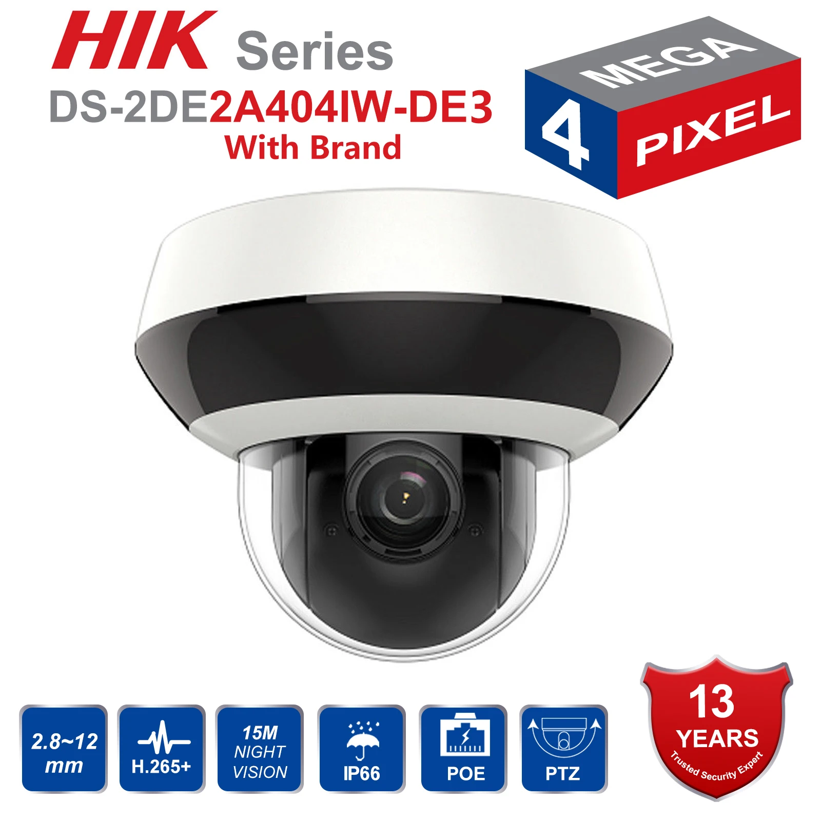 IP камера Hik PTZ H.265 4 МП кратный зум объектив 2 8 12 мм|Камеры видеонаблюдения| |